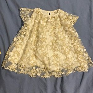 Tu llave 18-24m dress white and gold